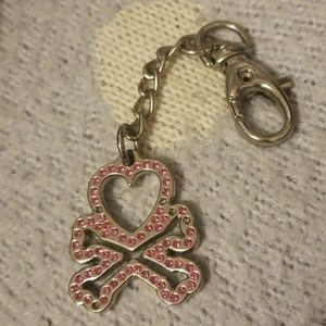 Tokidoki pink rhinestone keychain